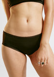 Blush Black Lace Trim Hipster