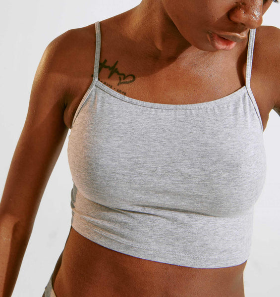 Blush The Cotton Crop Cami Heather Grey