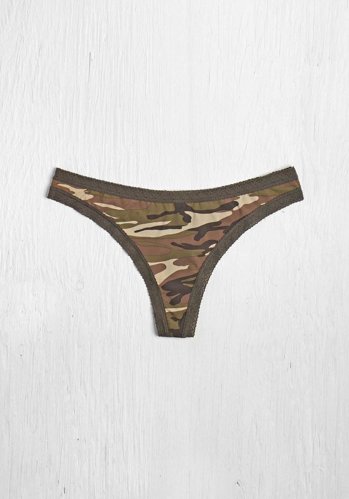 Blush Camo Micro Lace Thong