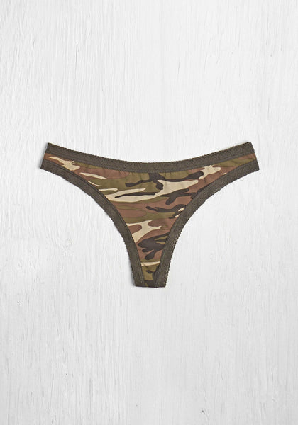 Blush Camo Micro Lace Thong