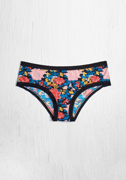 Blush Wild Flower Lace Trim Hipster