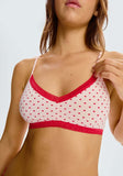 Blush The Micro Lace Trim Bralette - Hearts