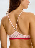 Blush The Micro Lace Trim Bralette - Hearts