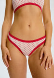 Blush The Micro Lace Trim Thong - Hearts