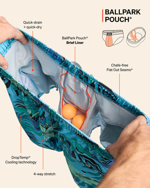 Classic Swim Trucks 7” with Liner – Hibiscus Jungle Indigo