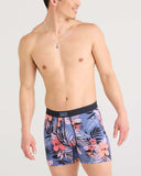 SAXX Ultra Super Soft Comfort Blend Boxer Brief - Hibiscus Jungle Blue