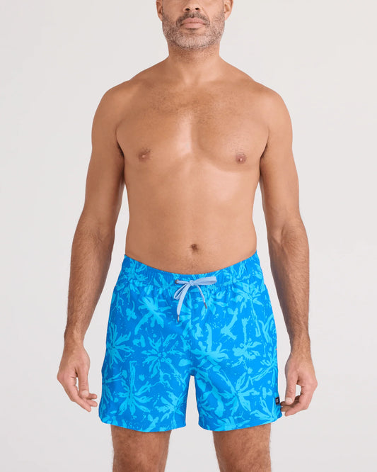 SAXX Classic Swim Trucks 5” with Liner – Splash Palms Bold Blue