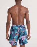 Classic Swim Trucks 7” with Liner – Hibiscus Jungle Indigo