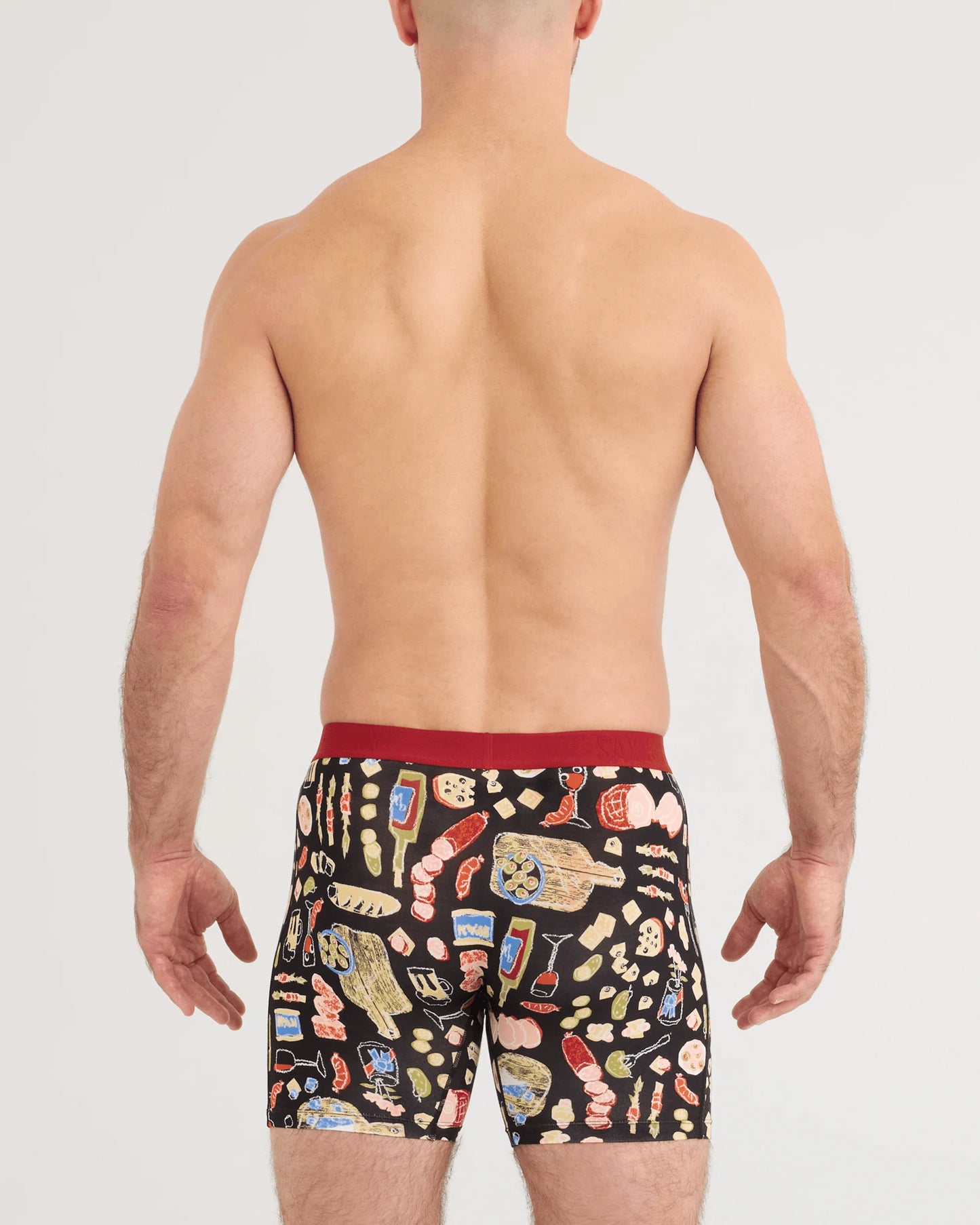 SAXX Vibe Xtra Soft Comfort Charcuterie Black Boxer Brief