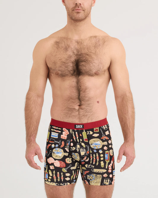 SAXX Vibe Xtra Soft Comfort Charcuterie Black Boxer Brief