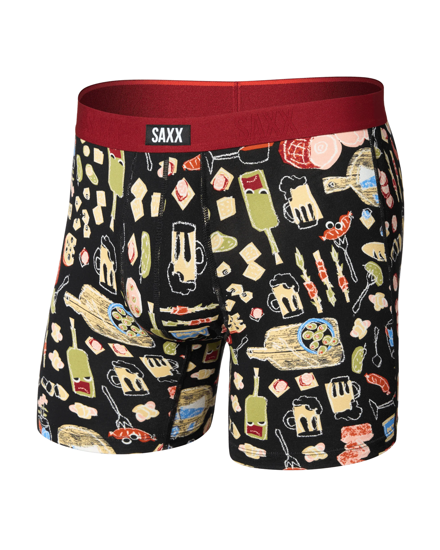 SAXX Vibe Xtra Soft Comfort Charcuterie Black Boxer Brief