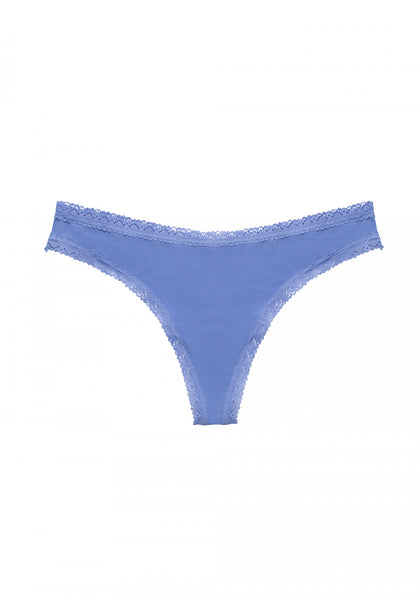 Blush Micro Lace Trim Bluebell Thong