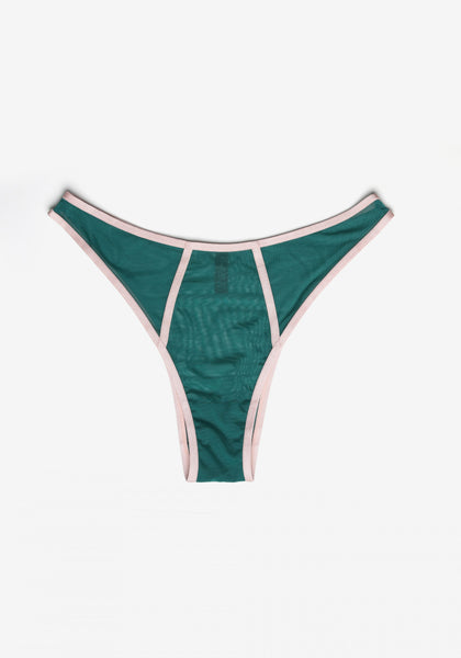 Blush Dazed Teal High Leg Bikini