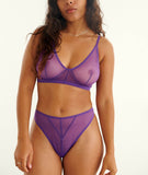 Blush Push Violet High Leg Thong