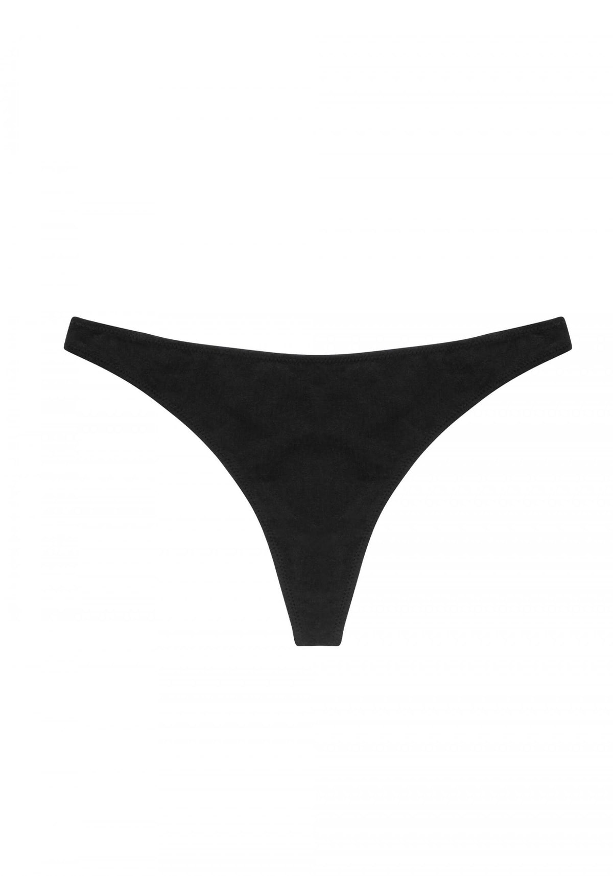 Blush The Cotton Low Rise Thong Black