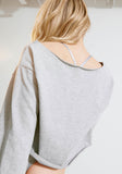 Blush The Cozy Crop Sweatshirt Heather Grey