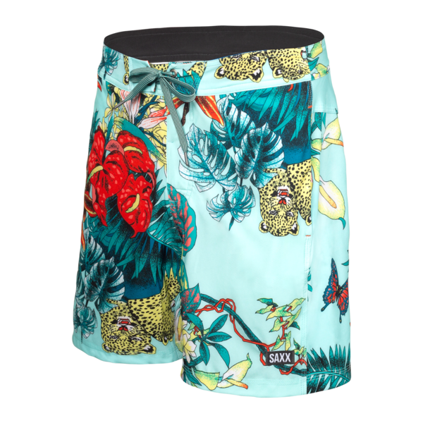 SAXX Betawave Swim Shorts 17" - Blue Disco Jungle