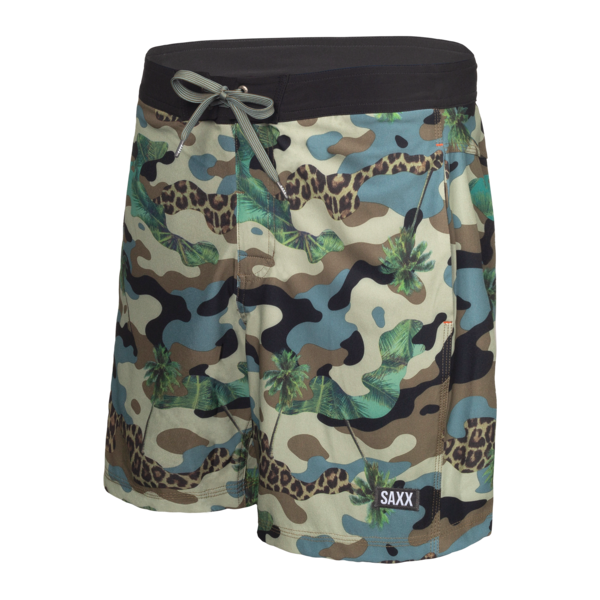 SAXX Betawave Swim Shorts 17" - Green Jungle Camo