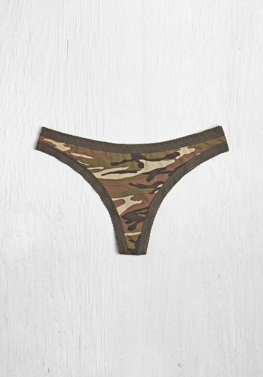 Blush Camo Micro Lace Thong