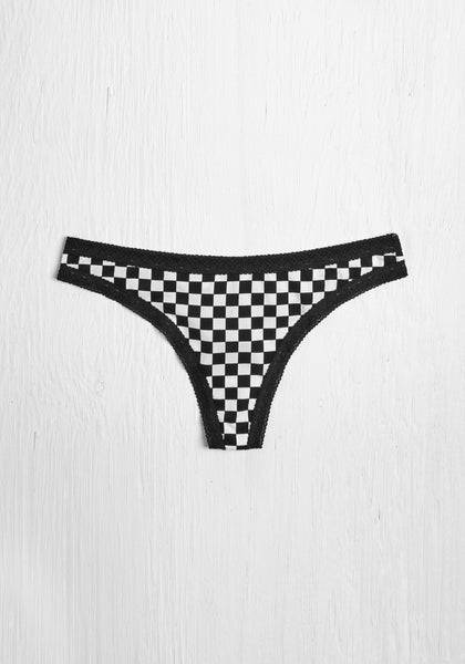 Blush Checker Micro Lace Thong