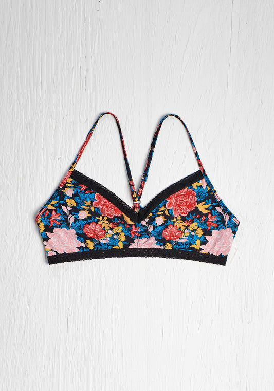 Blush Wild Flower Racerback Bralette