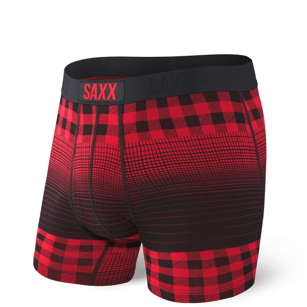 SAXX Ultra Red Horizon Plaid Boxer Brief