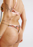 Blush Drip High Leg Thong Wild Flower