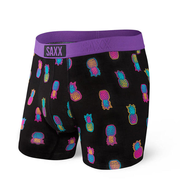 SAXX Vibe Black Solar Pineapples Boxer Brief