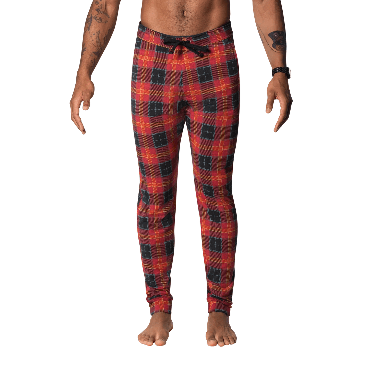 SAXX Red Aberdeen Flannel Snooze Pants