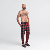 SAXX Red Aberdeen Flannel Snooze Pants