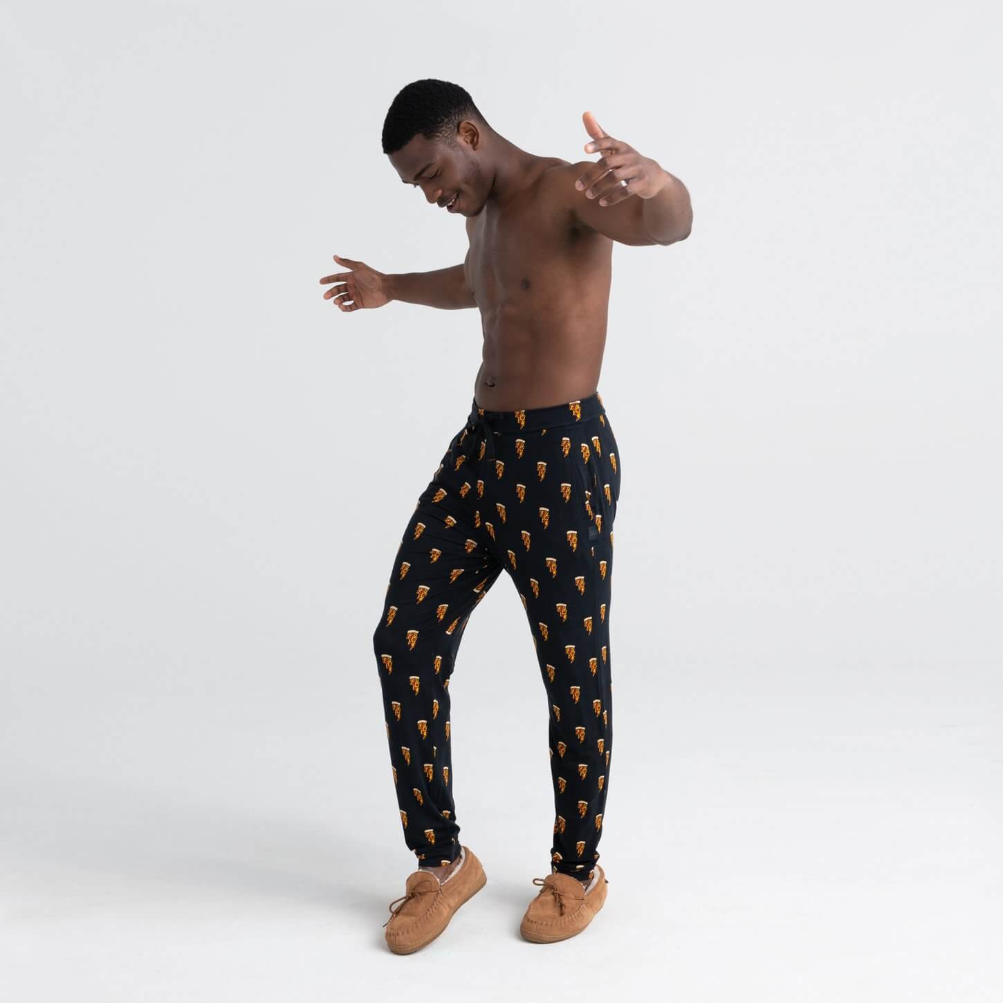 SAXX Black Pizza Bolt Snooze Pants